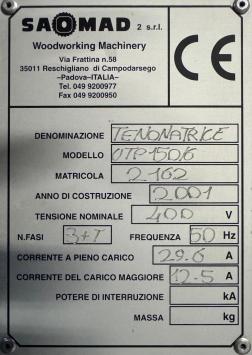 Saomad 4-Achsen Zapfenschneidmaschine Typ UTP-150/6, Nr. 246