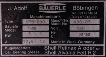 BAUERLE SFM-200 Fräsmaschine mit HOLZ-HER Vorschub – CE